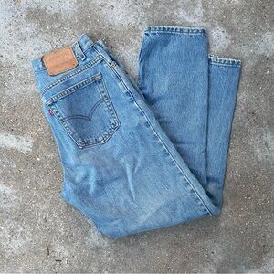 Rare vintage classic tapered 90s Levi's 550 14 Med mom jeans denim